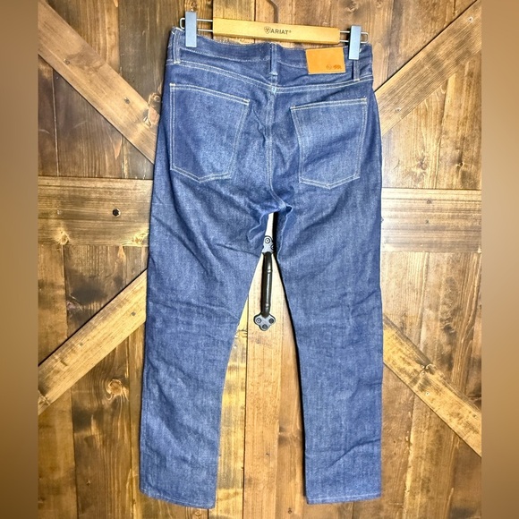 Taylor Stitch Blue Button Fly Dark Wash Slim Jeans - Like New Size W30 x L30 - Picture 2 of 7